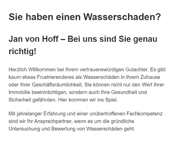 Wasserschaden Sachverständiger in 59597 Erwitte